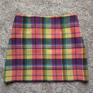 Boden A Line Mini Skirt in Yellow, Pink & Purple